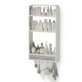 Premium Yapışkanlı Duvar Rafı Organizer, Banyo Mutfak Rafı, 70x40x10 cm, Çekmeceli, Kancalı, Suya Dayanıklı, Delme Gerektirmez
