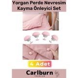 Premium Yorgan Kayma Önleyici Perde Tül Çarşaf Düzenli Tutma Nevresim Sabitleme Seti 4 Adet Klips