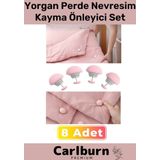Premium Yorgan Kayma Önleyici Perde Tül Çarşaf Düzenli Tutma Nevresim Sabitleme Seti 8 Adet Klips
