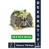 Premium Yüksek Kaliteli Çok Şık Dekoratif Hediyelik Özel Gün Biblo Koleksiyon Polyester Dragon Kutu Vitrin