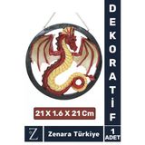 Premium Yüksek Kaliteli Çok Şık Dekoratif Hediyelik Özel Gün Biblo Koleksiyon Polyester Dragon Pano Vitrin