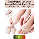 Premium Yüksek Kaliteli Ortopedik Kayma Önleyici Ter Emici Ayak Parmak Altı Desteği 1 Çift
