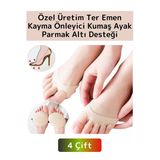 Premium Yüksek Kaliteli Ortopedik Kayma Önleyici Ter Emici Ayak Parmak Altı Desteği 4 Çift