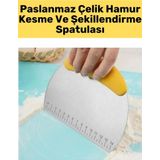 Premium Yüksek Kaliteli Paslanmaz Çelik Ölçü Çizelgeli Hamur Kesme Şekillendirme Spatulası
