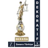 Premium Yüksek Kaliteli Şık Dekoratif Hediyelik Özel Gün Biblo Koleksiyon Polyester Adalet Figürü Vitrin