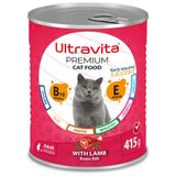 Premium Yüksek Proteinli Kuzu Etli 24x415 gr Konserve Yaş Kedi Maması