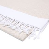 Premium%100 Pamuk Battal Boy Peştemal – 100x180 cm Lüks Plaj Havlusu, Hızlı Kuruyan Kum Tutmaz Şezlong Havlusu, Hafif Seyahat için İdeal (1, bej)