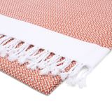Premium%100 Pamuk Battal Boy Peştemal – 100x180 cm Lüks Plaj Havlusu, Hızlı Kuruyan Kum Tutmaz Şezlong Havlusu, Hafif Seyahat için İdeal (1, kiremit)