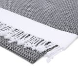 Premium%100 Pamuk Battal Boy Peştemal – 100x180 cm Lüks Plaj Havlusu, Hızlı Kuruyan Kum Tutmaz Şezlong Havlusu, Hafif Seyahat için İdeal (1, siyah)