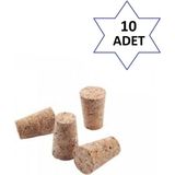 PremiumPort 10 Adet Konik Mantar Tıpa, Çeşitli Boyutlar, Dayanıklı ve Güvenilir - Açık Beyaz - Gri - Seçenek 1