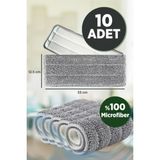 PremiumPort 10 Adet Mikrofiber Temizlik Bezi, Hafif ve Dayanıklı, Çok Amaçlı Kullanım - Antrasit - Seçenek 1