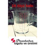 PremiumPort 1000ML Cam Ölçü Kabı, Pratik ve Şık Mutfak Aksesuarı - Antrasit