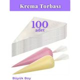 PremiumPort 100'LÜ Kullan At Krema Torbası, Şanti ve Süsleme Için Büyük Boy - Mercan