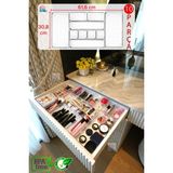 PremiumPort 10'lu Çok Amaçlı Modüler Çekmece Organizer Seti, Düzen ve Saklama - Ahşap - Bej - Seçenek 1