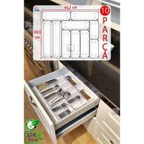 PremiumPort 10'lu Modüler Şeffaf Çekmece ve Buzdolabı Organizer Seti - Ahşap - Seçenek 1