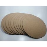 PremiumPort 12'li Ahşap Yuvarlak Supla Seti, 30 Cm, Hafif ve Dayanıklı Mdf - Ahşap - Ceviz