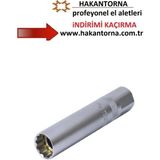 PremiumPort 14MM 12 Köşe 3/8 Buji Lokması, Yıldız, 9cm, Profesyonel Kalite - Ahşap - Bej - Siyah - Seçenek 1