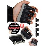 PremiumPort 2 Adet Mini Taşınabilir Bilek ve Parmak Güçlendirme Aracı - Seçenek 1 - Açık Beyaz - Gri