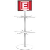 PremiumPort 2 Katlı Kancalı Tezgahüstü Stand Model 1 Beyaz, Pratik ve Dayanıklı Tasarım - Seçenek 1 - Ahşap Bej - Siyah