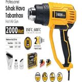 PremiumPort 2000W Güçlü Sıcak Hava Tabancası, Çok Yönlü ve Kullanışlı