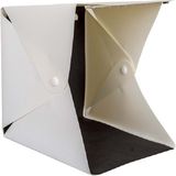 PremiumPort 23X23CM LED Işıklı Ürün Çekim Çadırı, Profesyonel Fotoğraf Stüdyosu Seti - Ahşap - Bej - Siyah