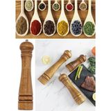 PremiumPort 2'li Ahşap Baharat Öğütücü Seti, 21 Cm, Mutfak Şıklığı ve Işlevsellik - Mercan - Seçenek 1