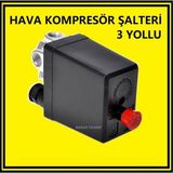 PremiumPort 3 Yollu Otomatik Kompresör Şalteri, Ayarlı Basınç Kontrolü 220 Vac - Seçenek 1