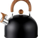 PremiumPort 3l Paslanmaz Çelik Düdüklü Kettle ve Su Isıtıcı Siyah - Altın - Seçenek 1