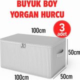 PremiumPort 3'lü Antrasit Çizgili Maxi Yatak Takımı, Yastık ve Döşek Seti 100X50