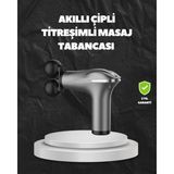 PremiumPort 4 Başlıklı Taşınabilir Masaj Tabancası, Kas Rahatlatıcı ve Hafif Kullanım - Antrasit