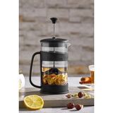 PremiumPort 400ML Siyah French Press ile Pratik Çay ve Kahve Demleme Keyfi - Seçenek 1 - Ahşap