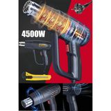 PremiumPort 4500W Dayanıklı Bakır Sargılı 2 Kademe Sıcak Hava Tabancası