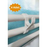 PremiumPort 4'lü Havlupan Askısı Seti, Banyo ve Mutfak Için Kanca Çeşitleri - Seçenek 1 - Ahşap Bej - Siyah