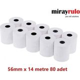 PremiumPort 56MM x 14M Termal Pos Rulosu 80 Adet, Hijyenik ve Dayanıklı Kullanım - Ahşap - Seçenek 1