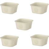 PremiumPort 5’li Dolap Içi Düzenleyici Kutu Seti, 10X10X5 Cm, Organizer, Saklama - Ahşap - Bej - Seçenek 1