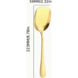 PremiumPort 6 Adet Paslanmaz Gold Çelik Servis Kaşığı, 21CM, Pratik ve Şık Set - Seçenek 1
