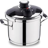 PremiumPort 6 Litre Siyah Düdüklü Tencere, Dayanıklı ve Kullanışlı Tasarım - Antrasit