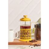 PremiumPort 600 ml French Press ile Şık ve Dayanıklı Borosilikat Cam Kahve Demleme - Seçenek 1 - Altın