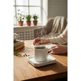 PremiumPort 6'lı Kare Neskafe Fincan Takımı, Şık ve Kullanışlı Set - Seçenek 1 - Ahşap - Bej - Siyah