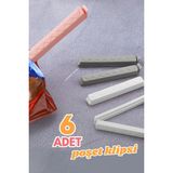 PremiumPort 6'lı Paket Mandal, 11 cm Poşet Klipsi, Torba Kapatıcı, Pratik Ambalaj Aparatı - Açık Beyaz - Gri - Seçenek 1