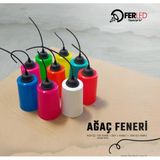 PremiumPort Ağaç Tasarımlı E27 Duy Seti, LED Ampul, Kablo ve Fenerli Aydınlatma - Amber - Seçenek 1