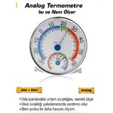 PremiumPort Analog Termometre ve Nem Ölçer, Hassas Sıcaklık ve Nem Takibi - Seçenek 1