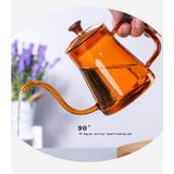PremiumPort Ateşe Dayanıklı 600 ml Cam Borosilikat Kettle Ibrik Turuncu - Altın - Seçenek 1