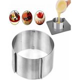 PremiumPort Ayarlanabilir Paslanmaz Çelik Kek ve Pasta Kalıbı 15-30CM, Derinlik 9cm - Seçenek 1 - Altın - Gümüş - Bakır
