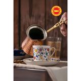 PremiumPort Bakır Kahve Cezvesi 3'lü Set, Şıklık ve Şıklık Sunar - Seçenek 1 - Açık Gri