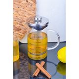 PremiumPort Borosilikat Cam French Press Demlik ve Ölçü Kabı 600 ml 3'ü Birlikte - Seçenek 1 - Altın