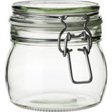 PremiumPort Cam Kavanoz 0,5 Lt, Kilitli, Contalı, 11 cm Çap, 10,5 cm Yükseklik - Altın