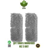 PremiumPort Çift Taraflı Mikrofiber Sprey Mop Bezi 2'li Set 12X40 Cm, Temizlik Kolaylığı - Gold - Seçenek 1