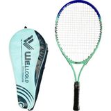 PremiumPort Çocuklar Için Renkli Kort Tenis Raket ve Çanta Seti - Seçenek 1 - Açık Beyaz - Gri