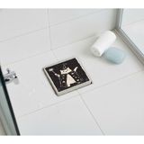 PremiumPort Dekoratif Taş Lavabo ve Balkon Gider Kapatıcı, 10X10X1CM, Pratik Kullanım - Açık Beyaz - Gri - Seçenek 1